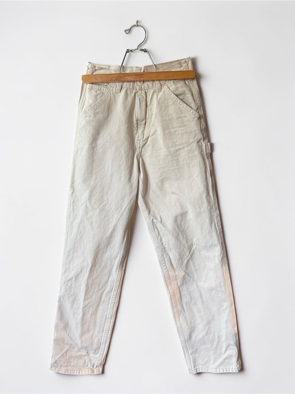 J Galt for Brandy Melville Cream Straight-Leg Jeans, Tag size small, fits 24.